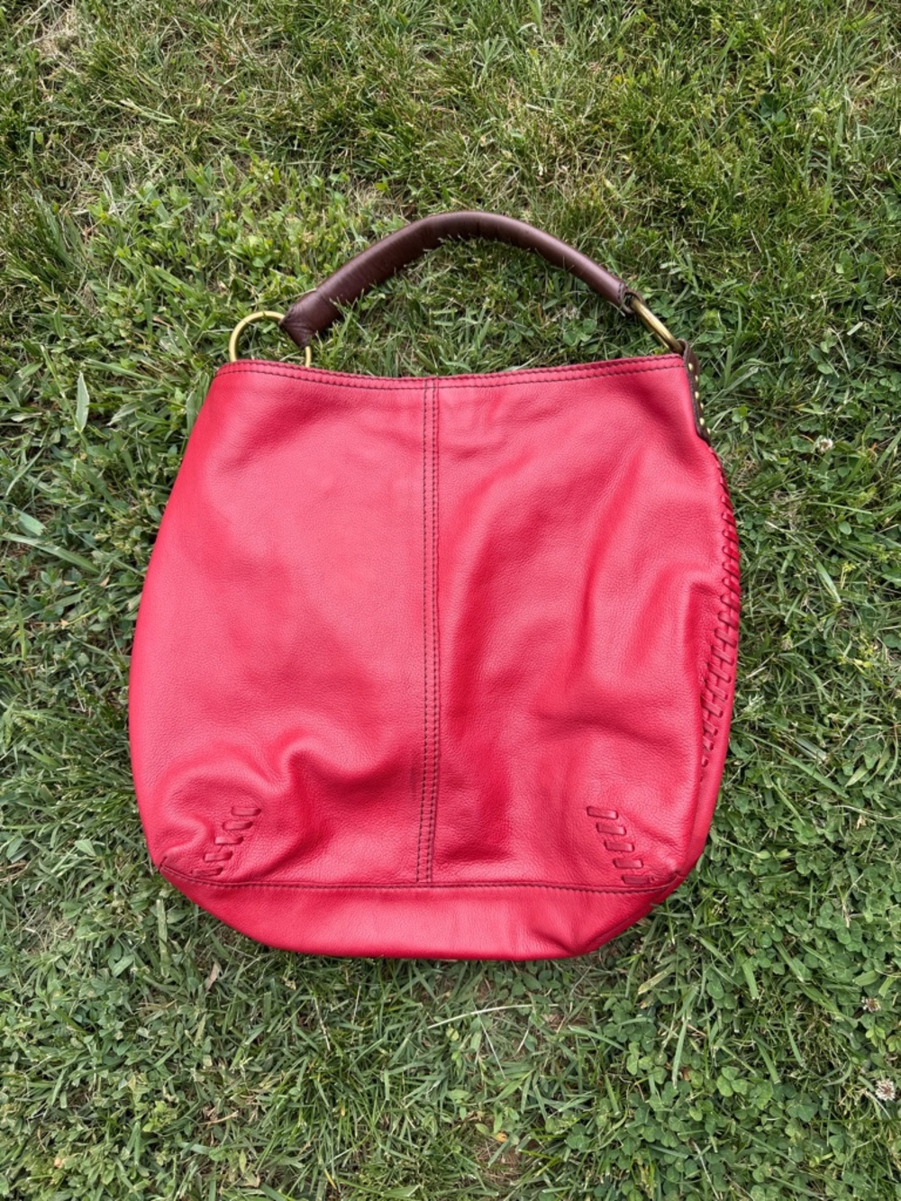 Lucky brand - Whipstitch Red hobo purse